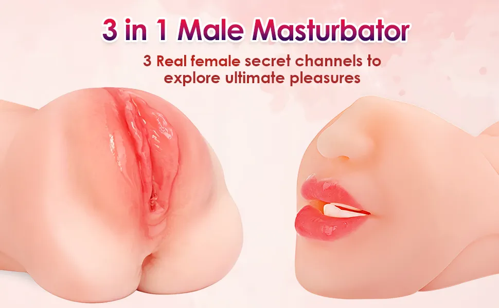 3 In 1 Male Masturbator (YB43) - Male Sex Toys available in the UAE view 3