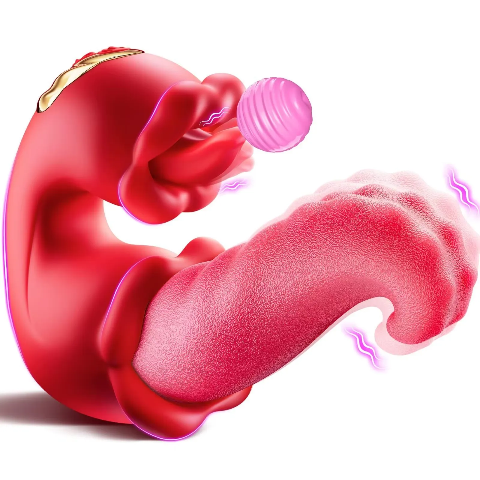 Double Tongue Licking Vibrator 027 - adult toy for sale in the UAE