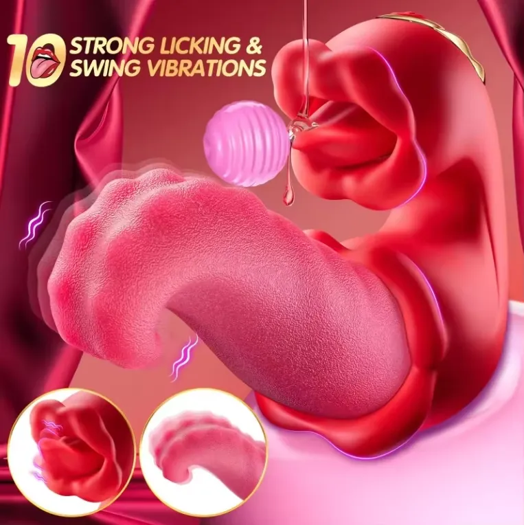 Double Tongue Licking Vibrator (027) - Female Sex Toys available in the UAE view 12