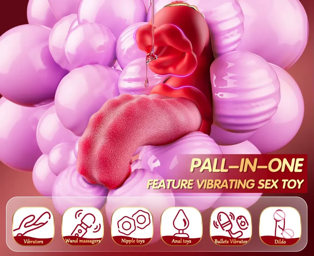 Double Tongue Licking Vibrator (027) - Female Sex Toys available in the UAE view 7
