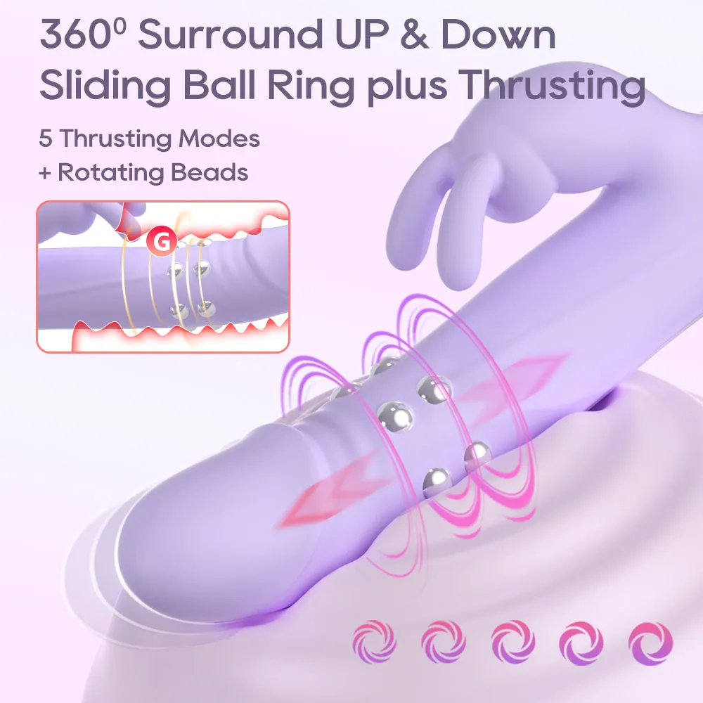 Rabbit Ear Dual Stimulation Vibrator 029 - adult toy for sale in the UAE