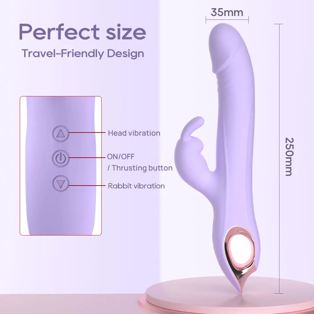 Rabbit Ear Dual Stimulation Vibrator 029 - adult toy for sale in the UAE