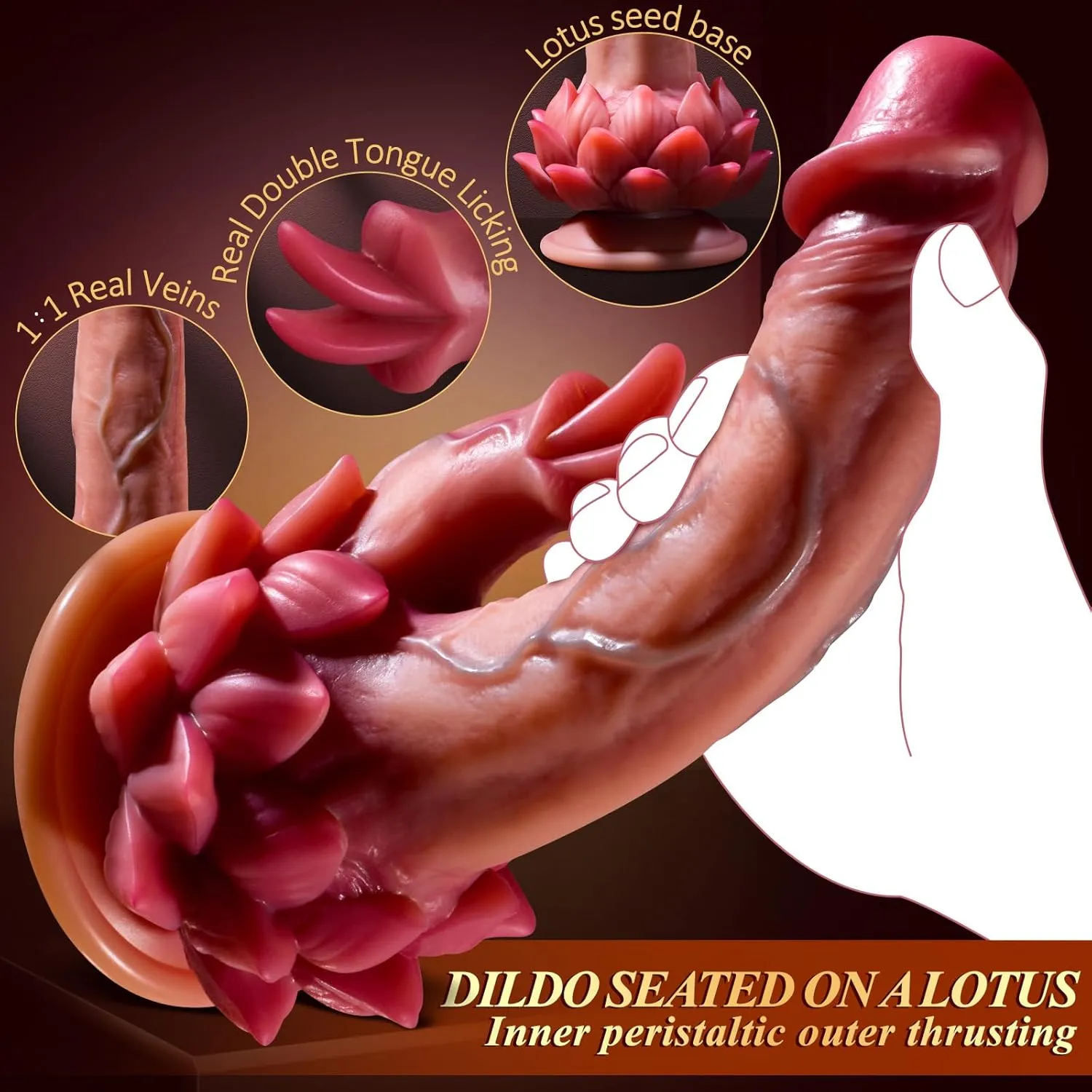 Lotus Thrusting Dildo 039 - adult toy for sale in the UAE