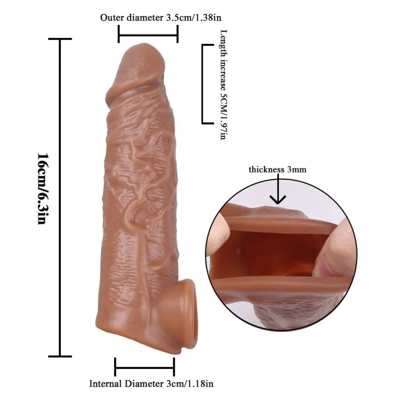 Penis Extension Sleeve (KY25) - Male Sex Toys available in the UAE view 17