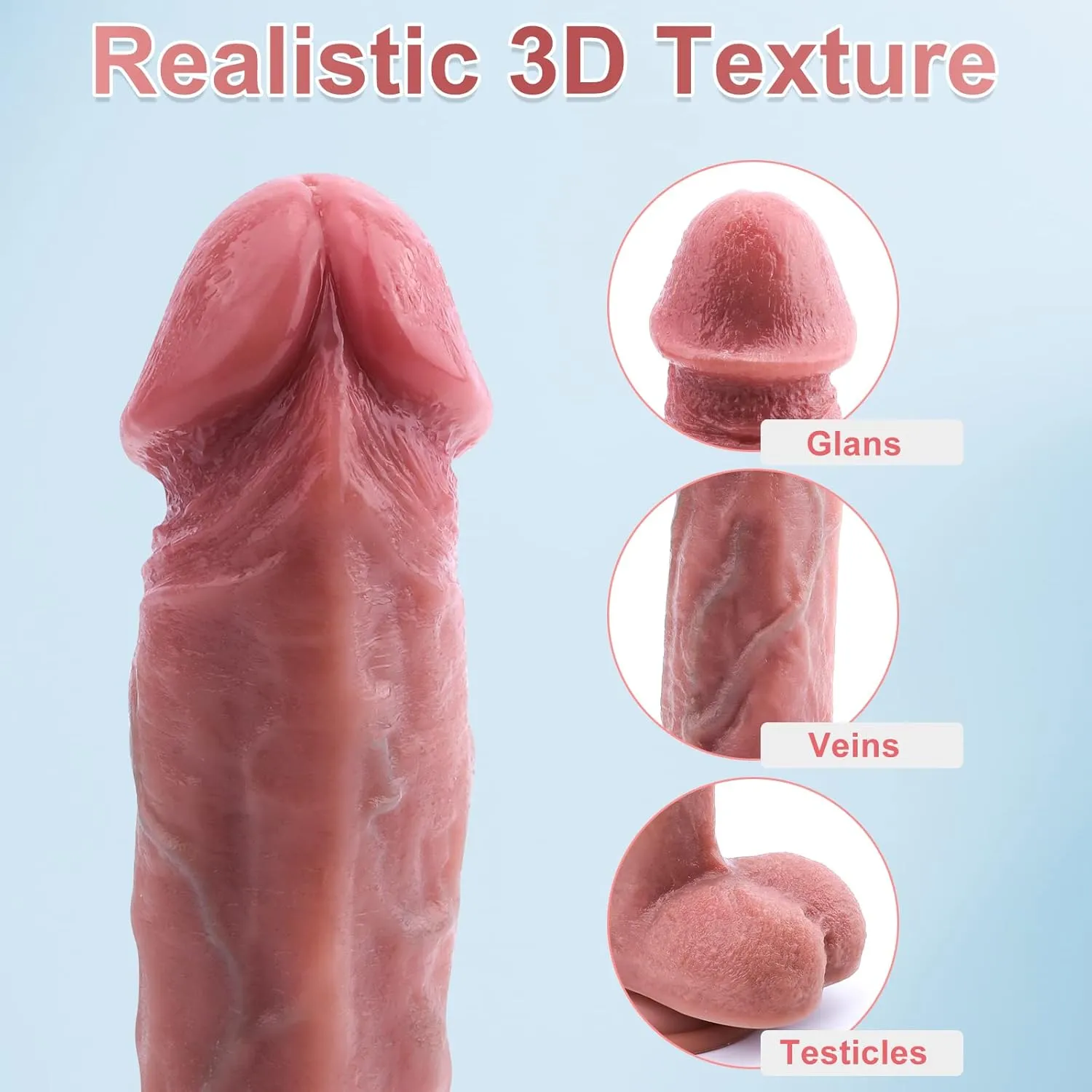 Realistic Dildo Vibrator (028) - Female Sex Toys available in the UAE view 12