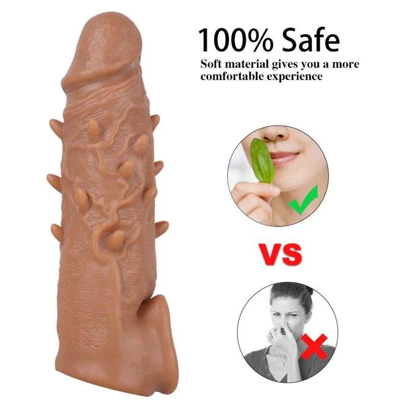 Realistic Spiked Penis Sleeve (KY26) - Male Sex Toys available in the UAE view 6