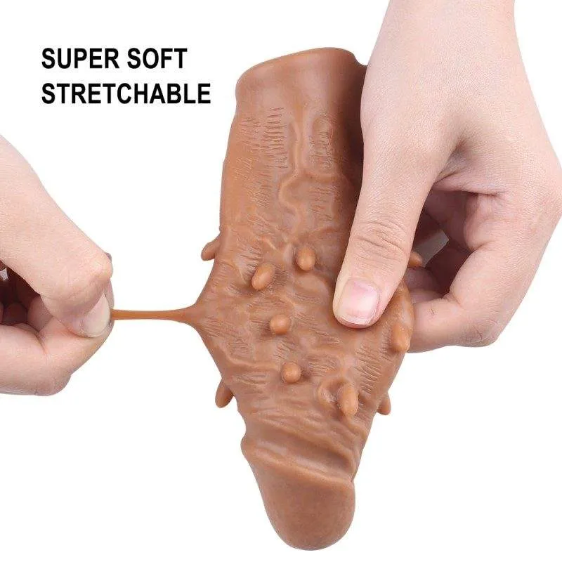 Realistic Spiked Penis Sleeve (KY26) - Male Sex Toys available in the UAE view 8