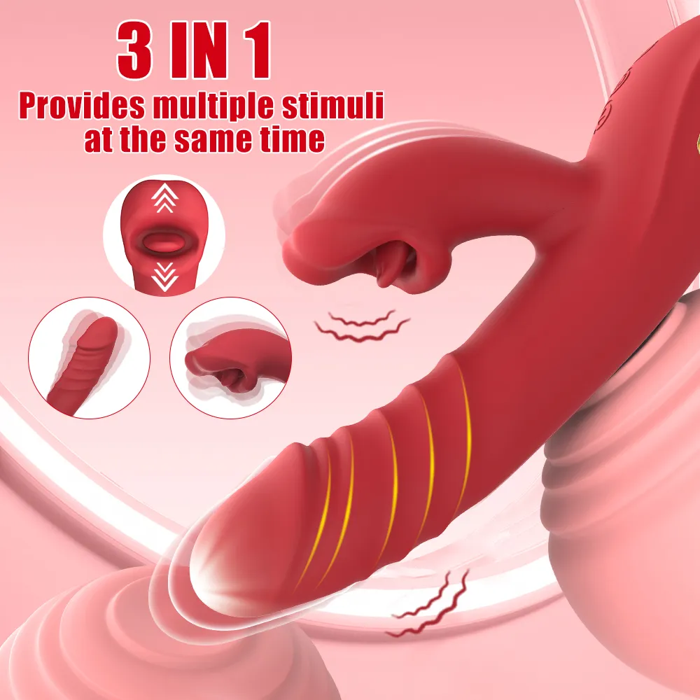 Red Lips Rabbit Vibrator 031 - adult toy for sale in the UAE