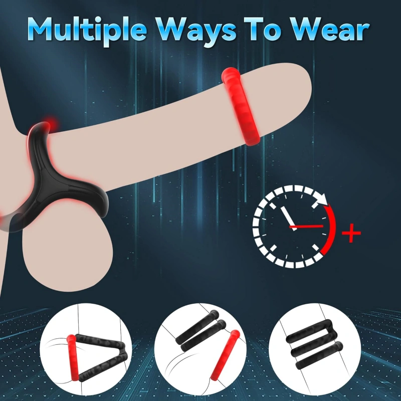 Silicone Cock Ring Set (YB76) - Male Sex Toys available in the UAE view 3