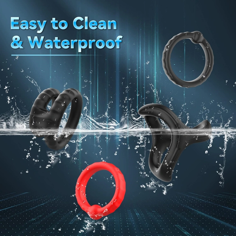 Silicone Cock Ring Set (YB76) - Male Sex Toys available in the UAE view 5