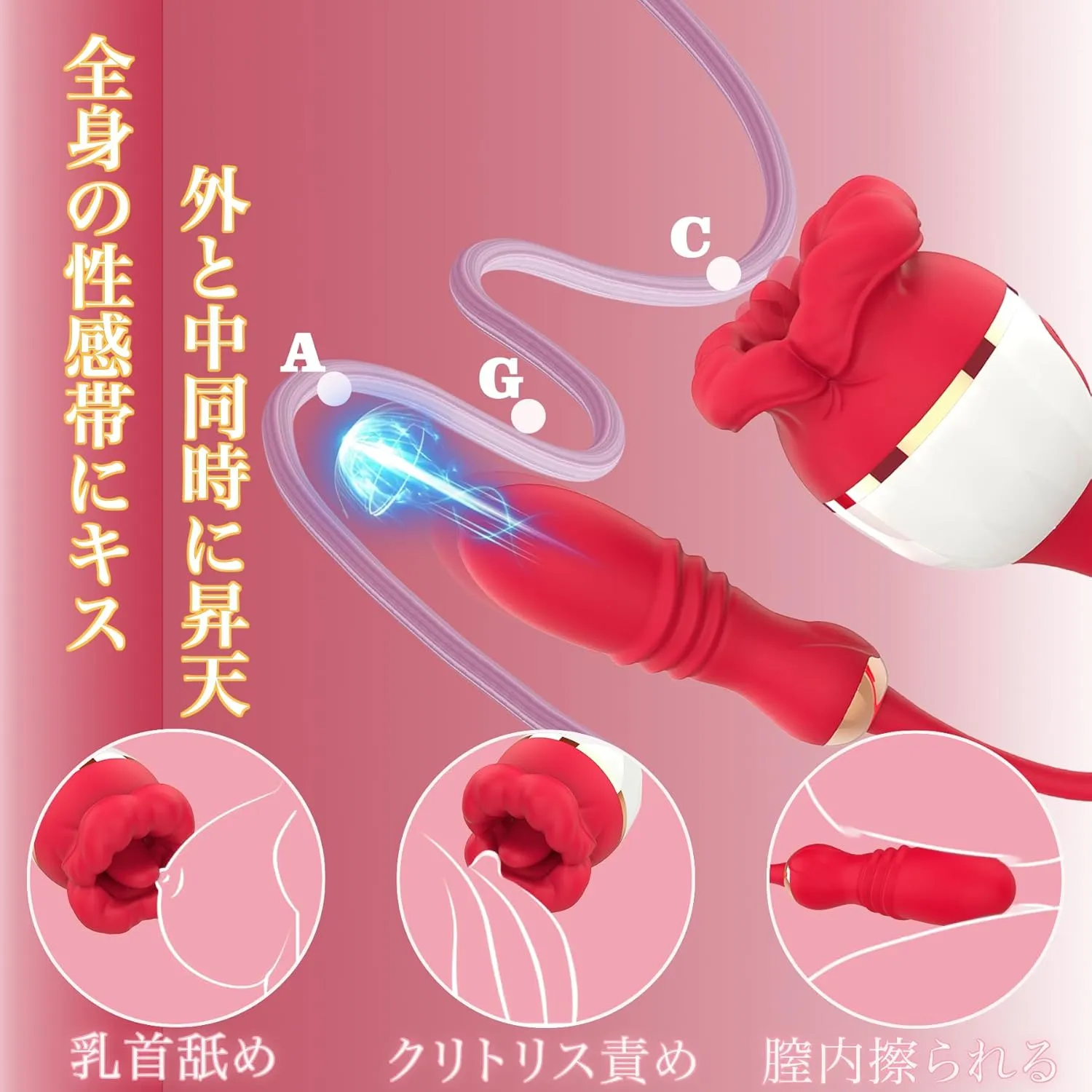 Suck Thrust Vibrator (036) - Female Sex Toys available in the UAE view 2